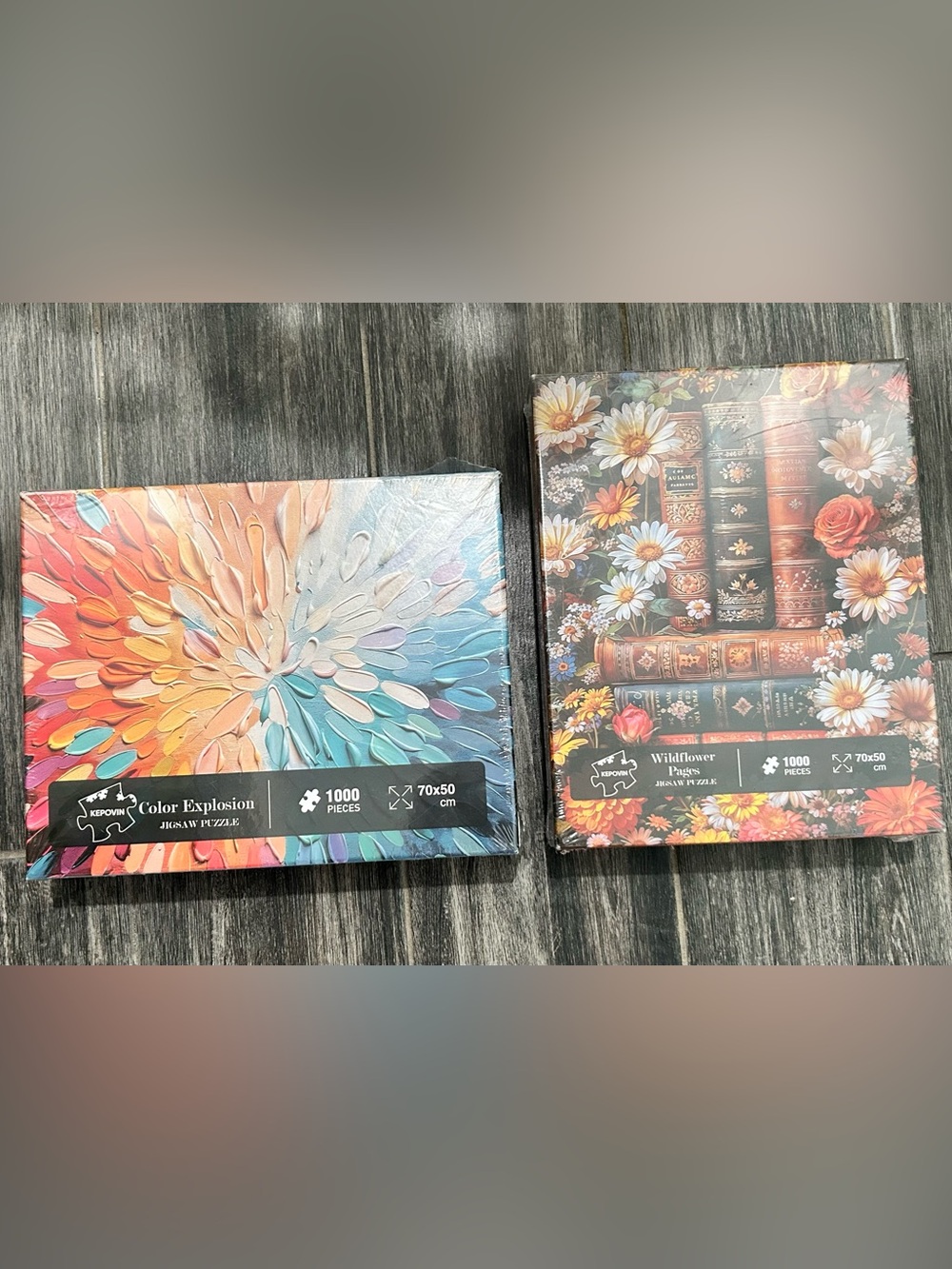 2 new Color Explosion & Wildflower Pages book lover 1000pc Jigsaw Puzzle